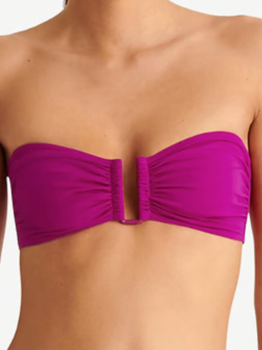 Eres pink/magenta strapless bikini top